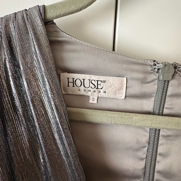 Dress by House of CB. Silver metallic gorgeous on. - Picture 2 of 5
